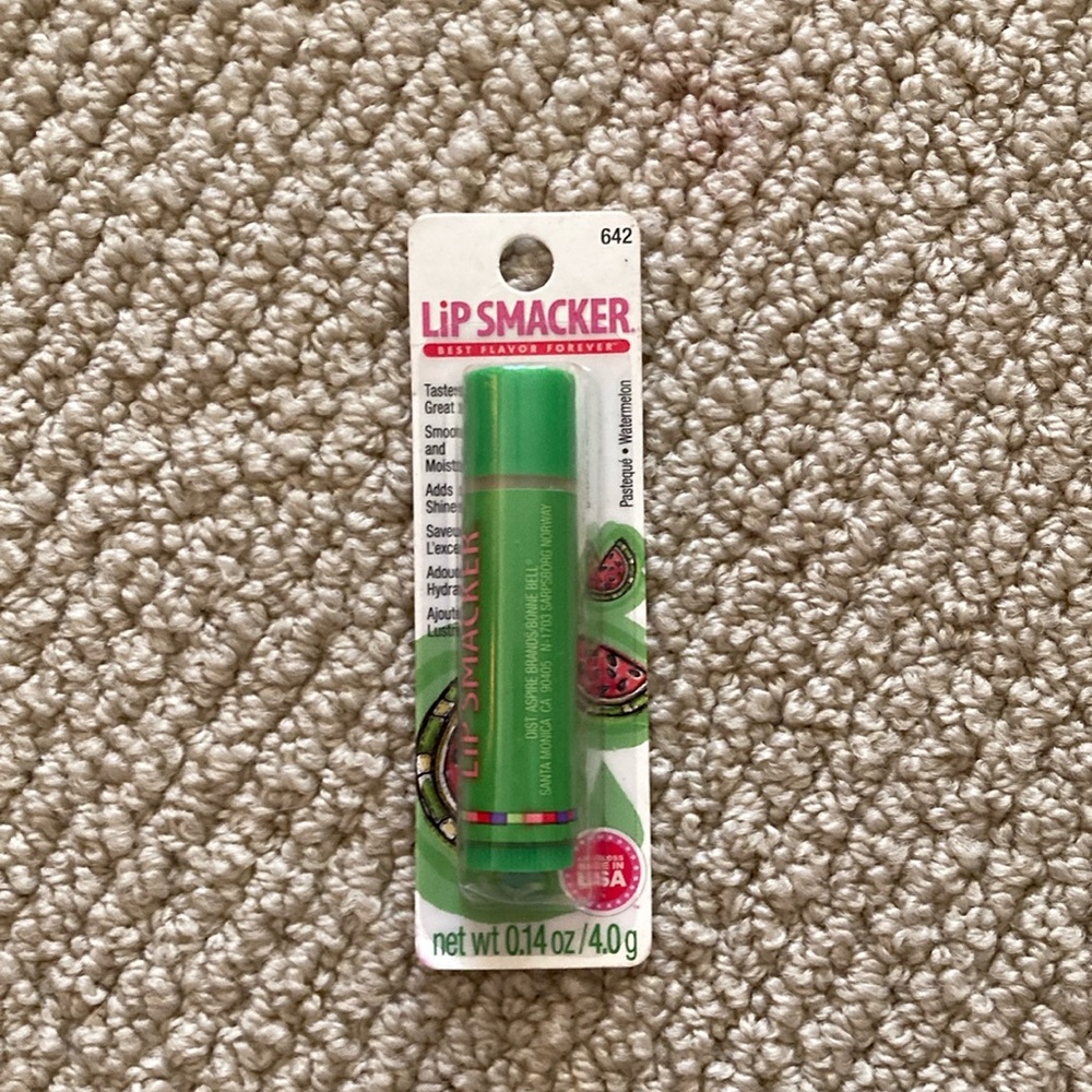 NEW Lip Smacker Lip Balm Watermelon Flavor Green 0.14 oz Moisturizer SEALED